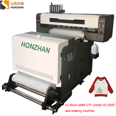  HZ-DTF600D A2 60cm DTF printer and automatic powder shaking machine All in one T-shirt printing machine